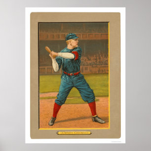 Pôster Basebol 1911 dos vermelhos de Tom Downey