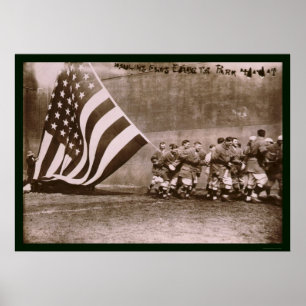 Pôster Basebol 1914 do parque de Ebbets da bandeira