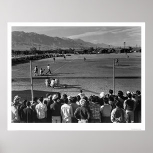 Poster Basebol 1943 de Manzanar Ansel Adams