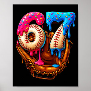Poster Basebol 67 Seis Sete Divertido 6 7 Meme Geração Al