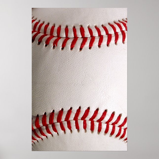 Poster Basebol e Softbol Costura Vermelha (Frente)