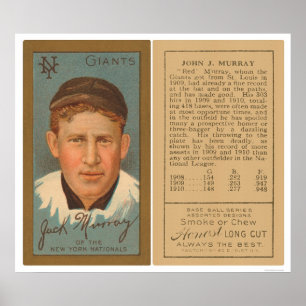 Pôster Basebol vermelho 1911 de Murray Giants