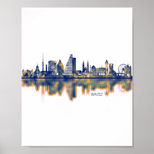 Poster Basel Skyline