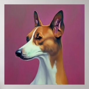 Poster Basenji - Retrato de Cachorro