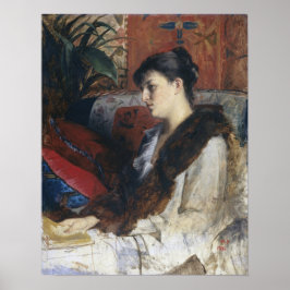 Poster Bashkirtseff - A cunhada do artista 1881
