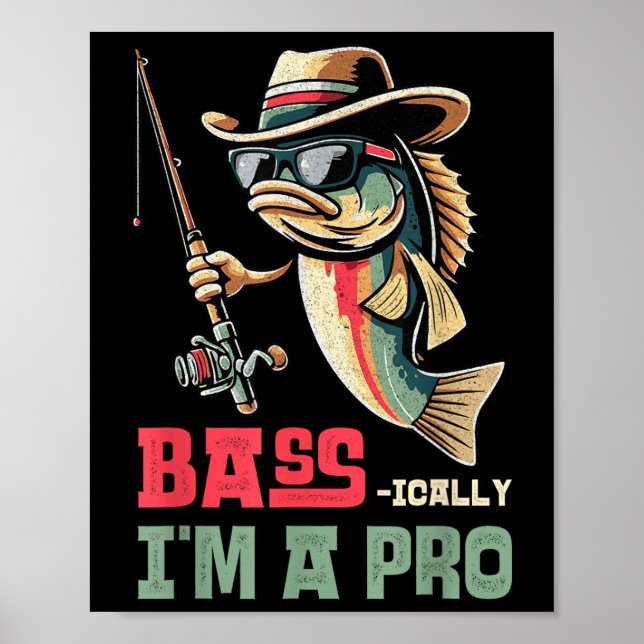 Poster Basicamente, sou um profissional B Roupas engraçad (Frente)