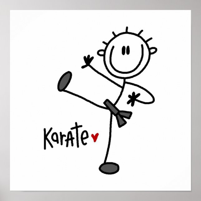 Pôster Básico manto Figura T-shirts e presentes de Karate (Frente)