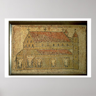 Pôster Basílica cristã, pavimento de mosaico, período