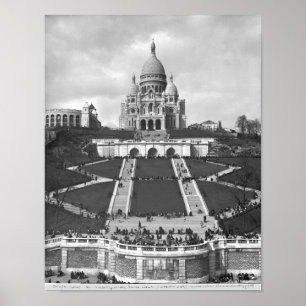 Pôster Basílica de Sacre-Coeur, Montmartre, 1876-1910