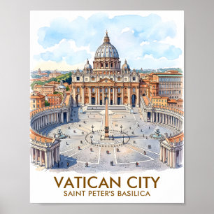 Poster Basílica de São Pedro personalizada Cidade do Vati