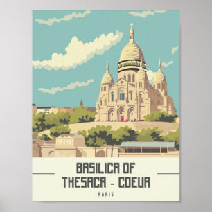 Poster Basílica de Thesaca Coeur, Viagem de Paris