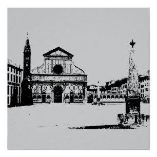 Pôster Basilica dos Papais noeis Maria Novella em Florenç