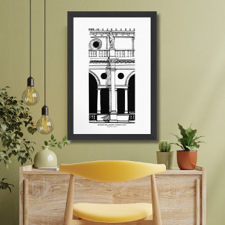 Poster Basilica Palladiana Vicenza Desenho a Tinta