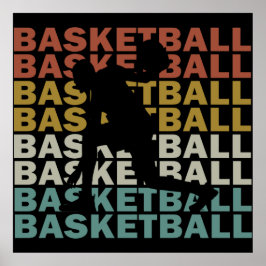 Poster basketbal vintage