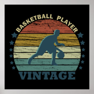 Poster basketbal vintage