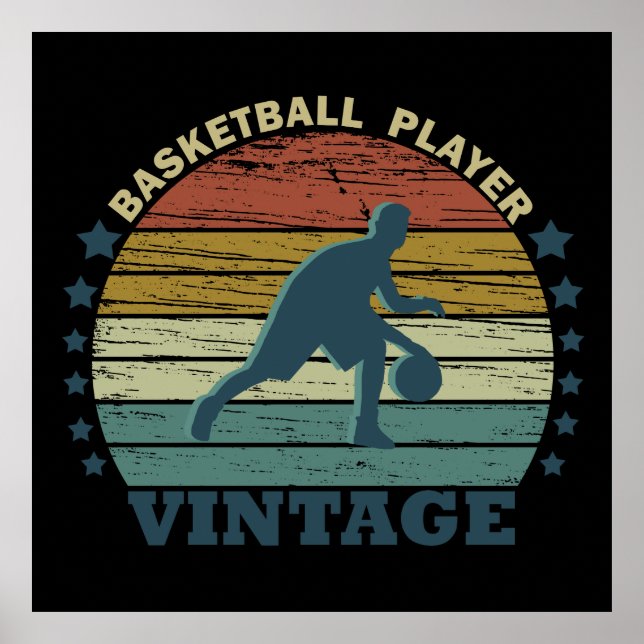 Poster basketbal vintage (Frente)