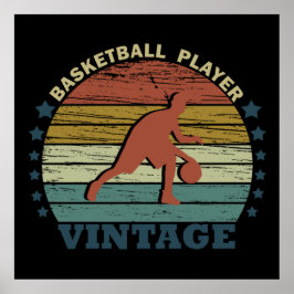Poster basketbal vintage