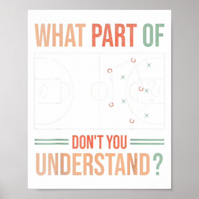 Poster Basketball Coach What Part Of Dont You Understand  (Frente)