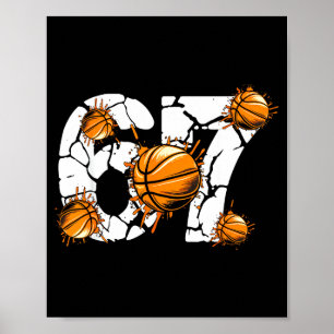 Poster Basquete 67 Seis Sete 6 7 Crianças Engraçado Geraç