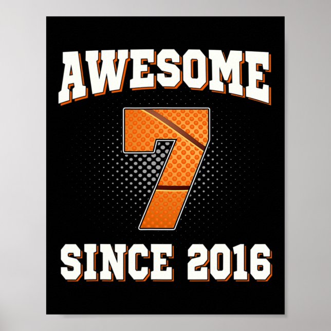 Poster Basquete de Aniversário de 10 Anos de 7 desde que (Frente)