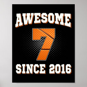 Poster Basquete de Aniversário de 10 Anos de 7 desde que