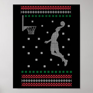 Poster Basquete Dunking Christmas Legal Sport Ugly X-Mas