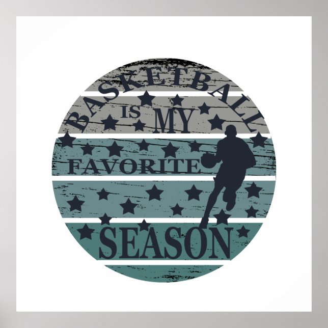 Poster basquete é minha estação favorita (Frente)