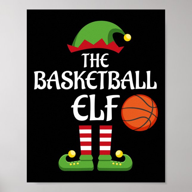 Poster Basquete Elf Family Matching Group Christmas Spo (Frente)