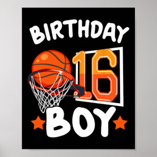 Poster Basquete Im 16 Anos 16º Aniversário