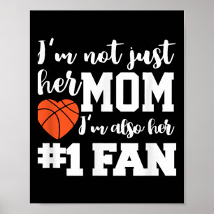 Poster Basquete Mãe Número Um Ventilador de Basquete Mães