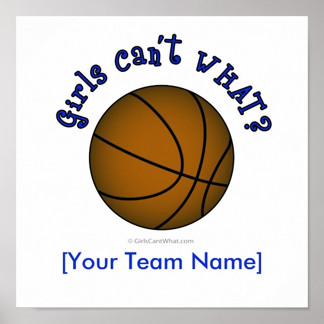 Pôster Basquete - Marrom/azul (Frente)