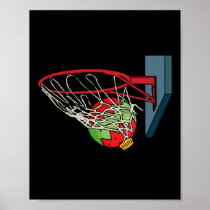 Poster Basquete Natal Pajama Legal Esporte Bola X-mas
