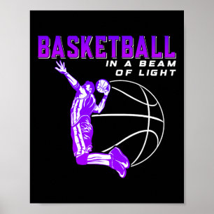 Poster Basquete num feixe de luz