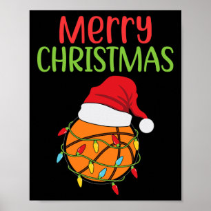 Poster Basquete Papais noeis de Natal Xmas Esporte Natal