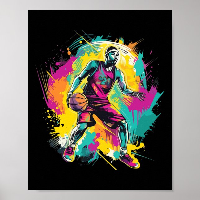 Poster Basquete Para Rapazes Crianças (Frente)