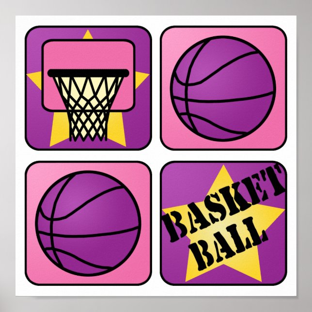 Poster Basquete PInk (Frente)