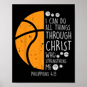 Poster Basquete posso fazer coisas Bíblia Verdade Deus Je