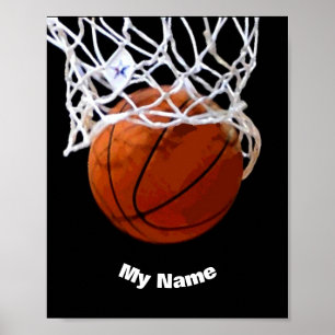 Poster Basquete Seu Nome Personalizado
