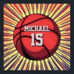Poster Basquete Seu Nome Pop Art<br><div class="desc">Imagens e Trabalhos de arte desportivos digitais - Nós adoramos basquete - Esportes populares americanos</div>