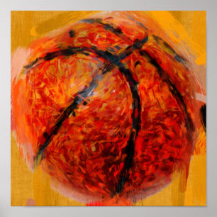 Pôster Basquetebol abstrato