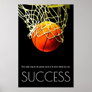 Poster Basquetebol inspirador do sucesso na moda
