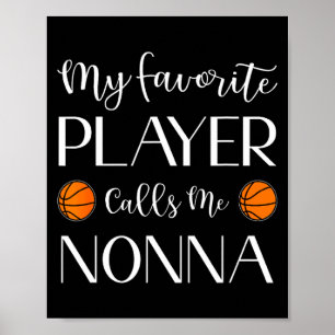 Poster Basquetebol Meu Jogador Favorito Me Chama Nonna Av