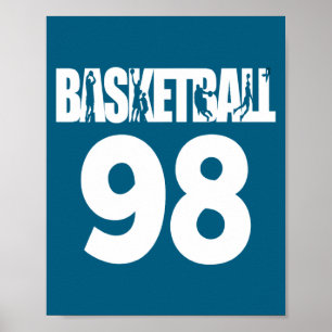 Poster Basquetebol Número 98 Meu Jogador de Basquete Favo