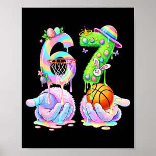 Poster Basquetebol Seis Sete 67 Coelho de Páscoa Engraçad