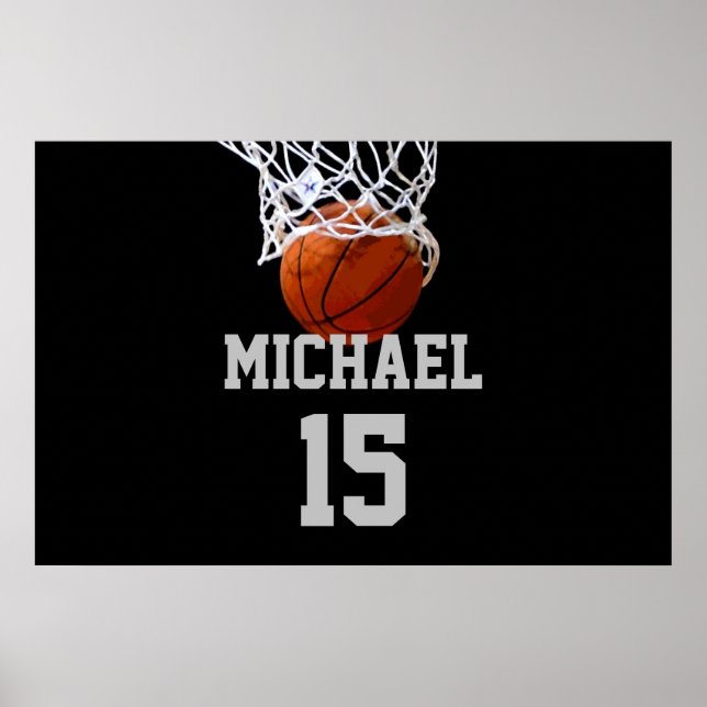 Poster Basquetebol Seu Nome (Frente)