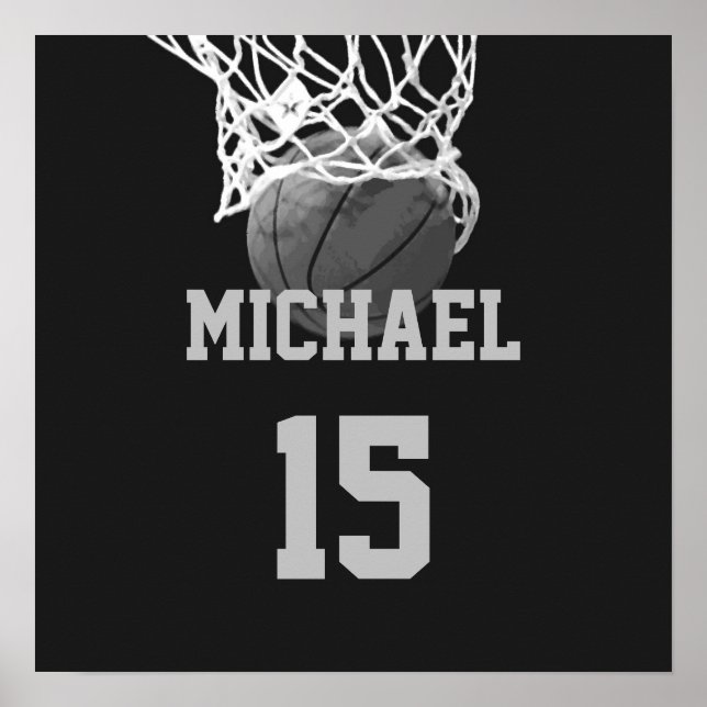 Poster Basquetebol Seu Nome (Frente)