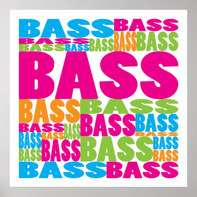 Pôster Bass Colorido (Frente)