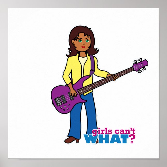 Poster Bass Guitar Girl (Frente)