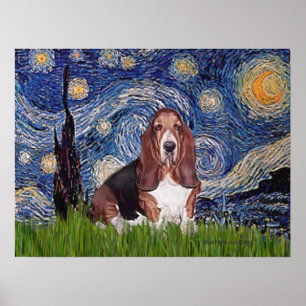 Pôster Basset 1 - Noite estelar