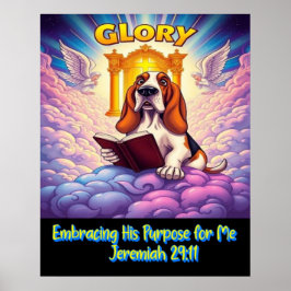 Poster Basset Hound Abraçando Seu Propósito Para Mim